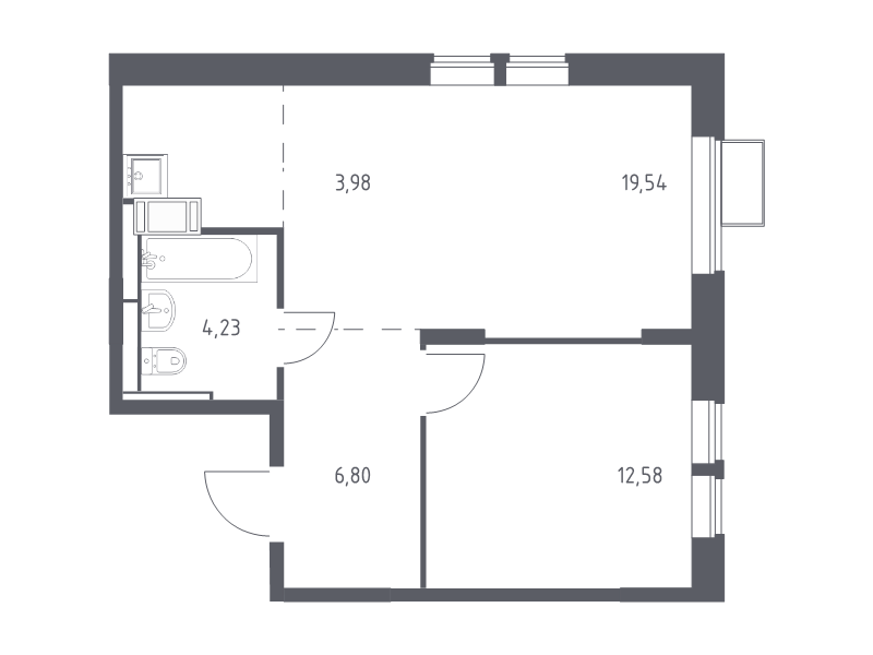 2 ккв (Евро) 47,1 м²