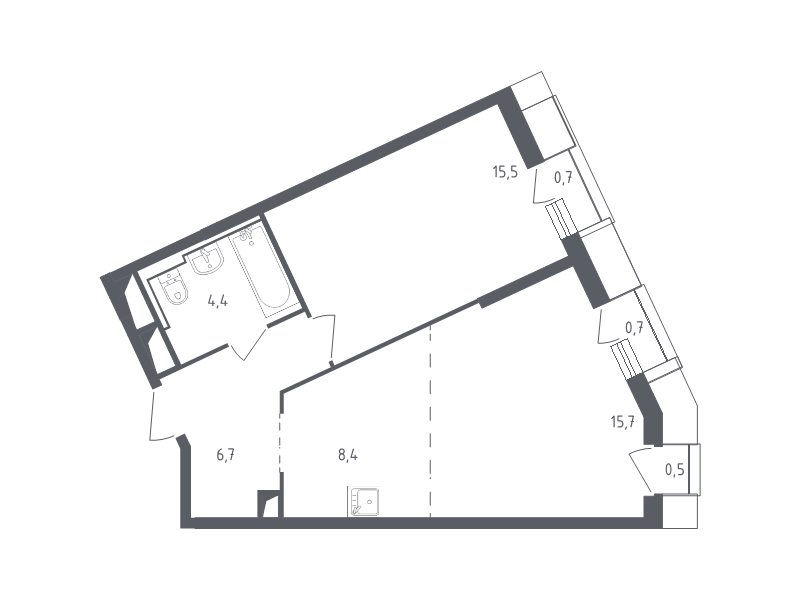 2 ккв (Евро) 52,4 м²