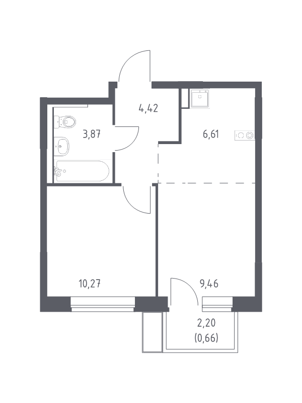 2 ккв (Евро) 35,3 м²
