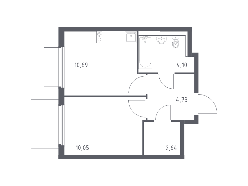 1 ккв 32,2 м²