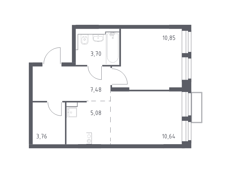 2 ккв (Евро) 41,8 м²