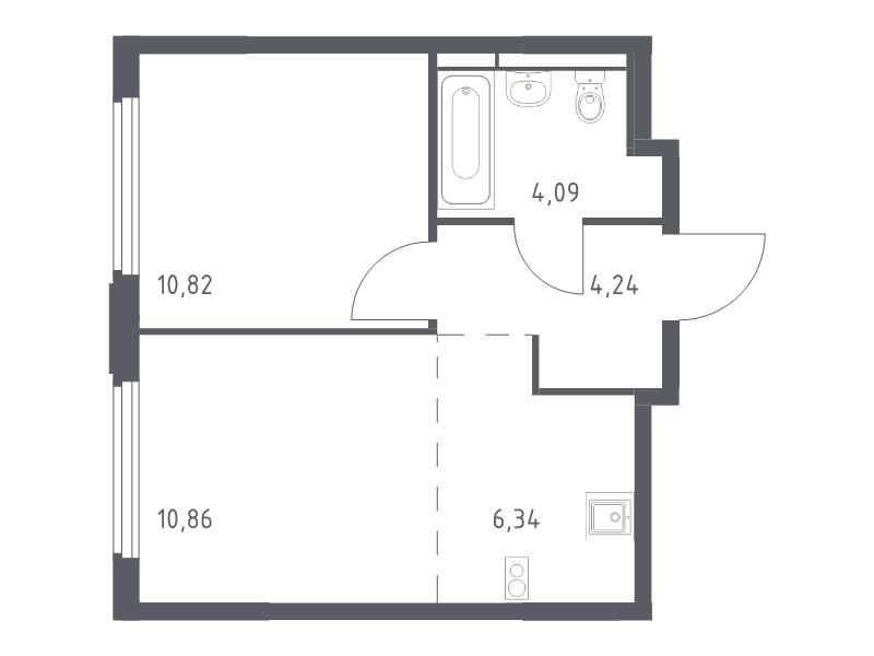 2 ккв (Евро) 36,4 м²