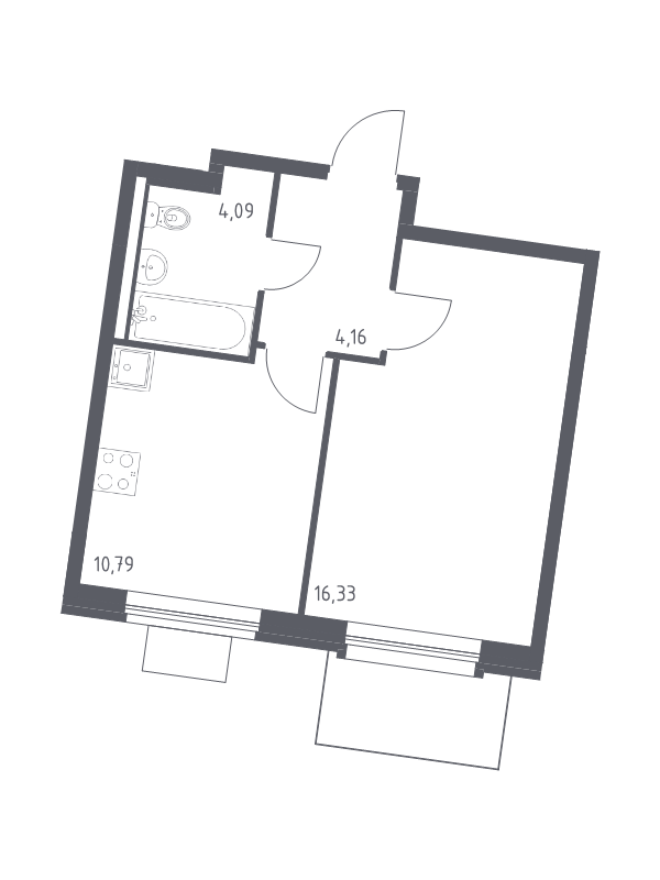 1 ккв 35,4 м²
