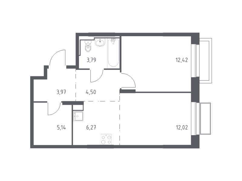 2 ккв (Евро) 48,1 м²