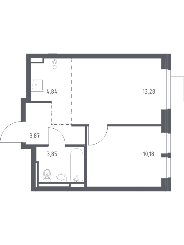 2 ккв (Евро) 36 м²