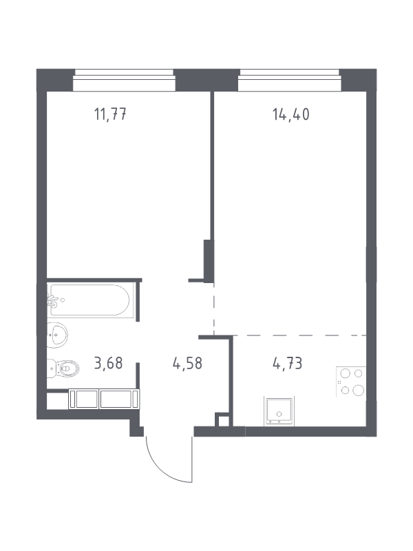 2 ккв (Евро) 39,3 м²
