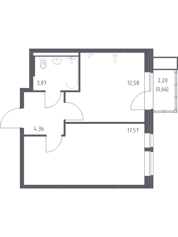1 ккв 39 м²
