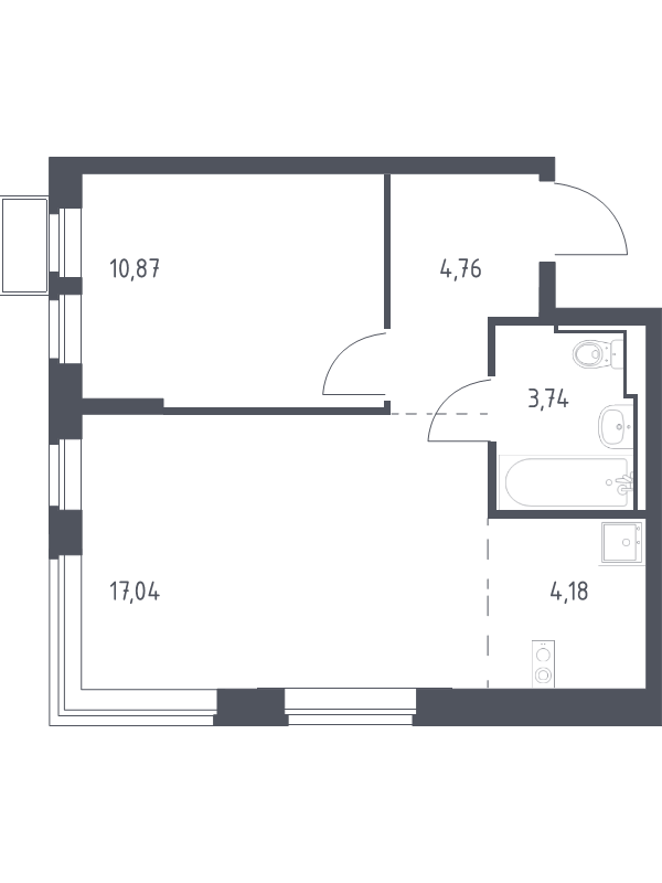 2 ккв (Евро) 40,6 м²