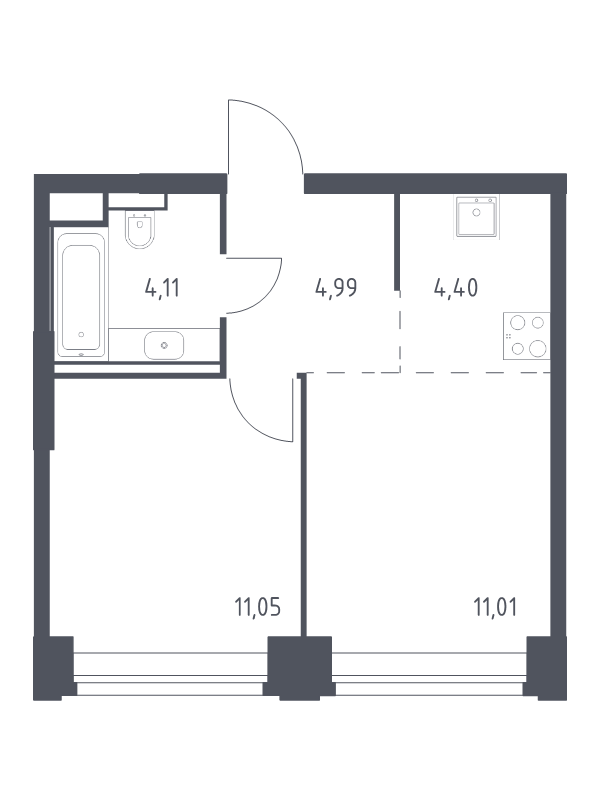 2 ккв (Евро) 35,6 м²