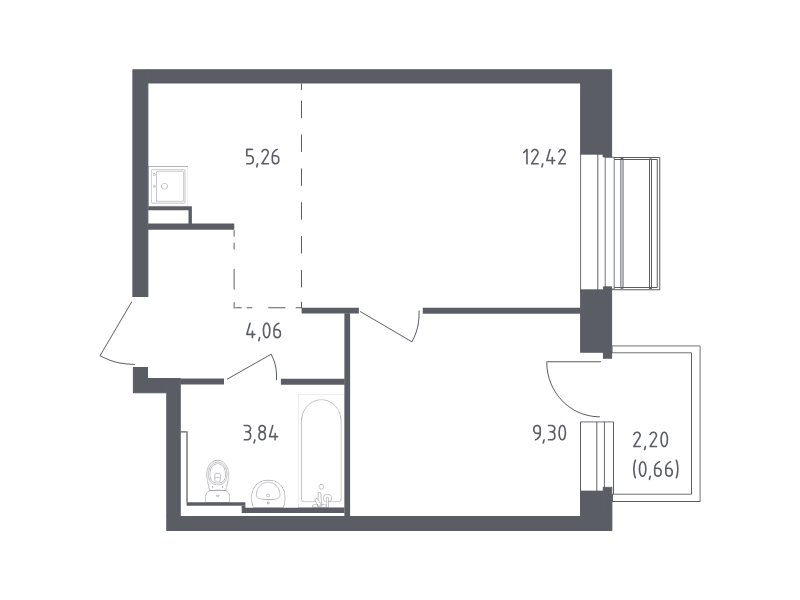 2 ккв (Евро) 35,5 м²