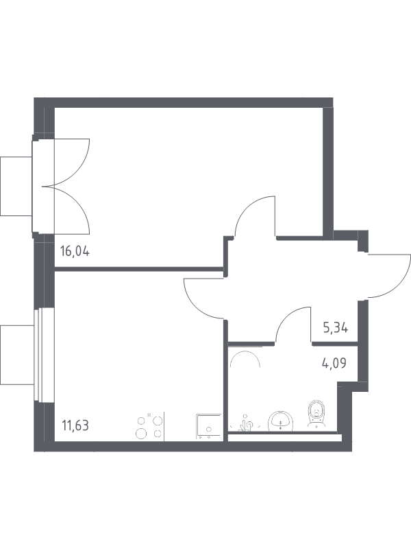 1 ккв 37,1 м²