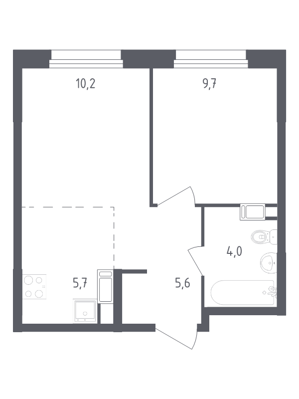 2 ккв (Евро) 35,2 м²