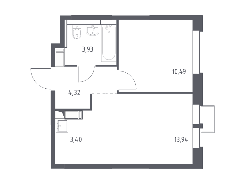 2 ккв (Евро) 36,1 м²