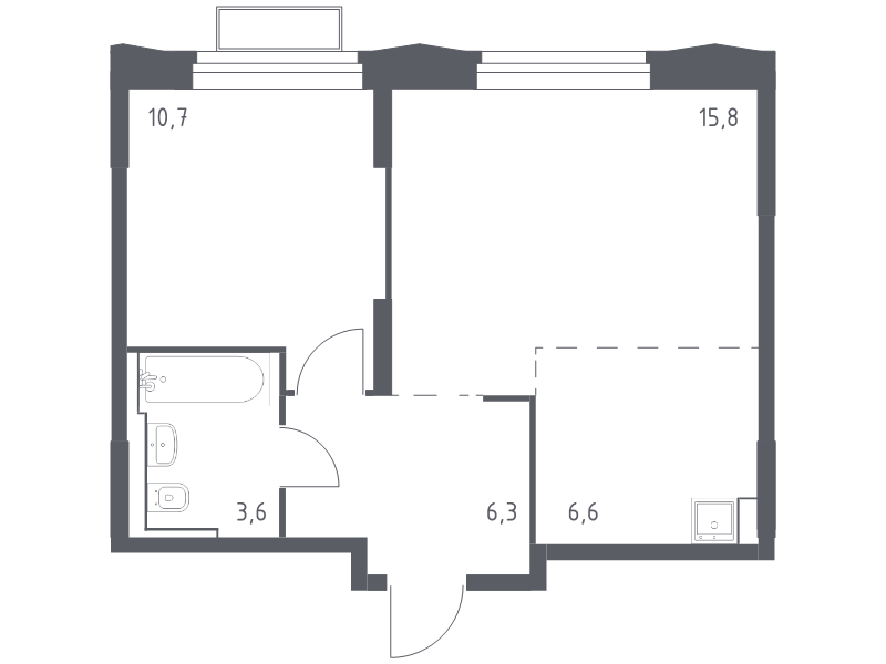 2 ккв (Евро) 43 м²