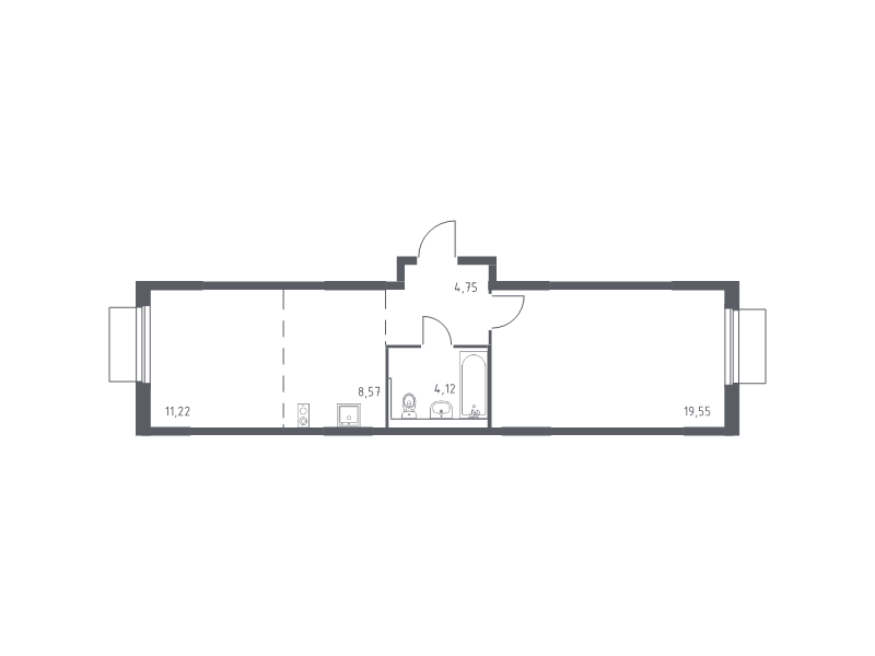 2 ккв (Евро) 48,2 м²