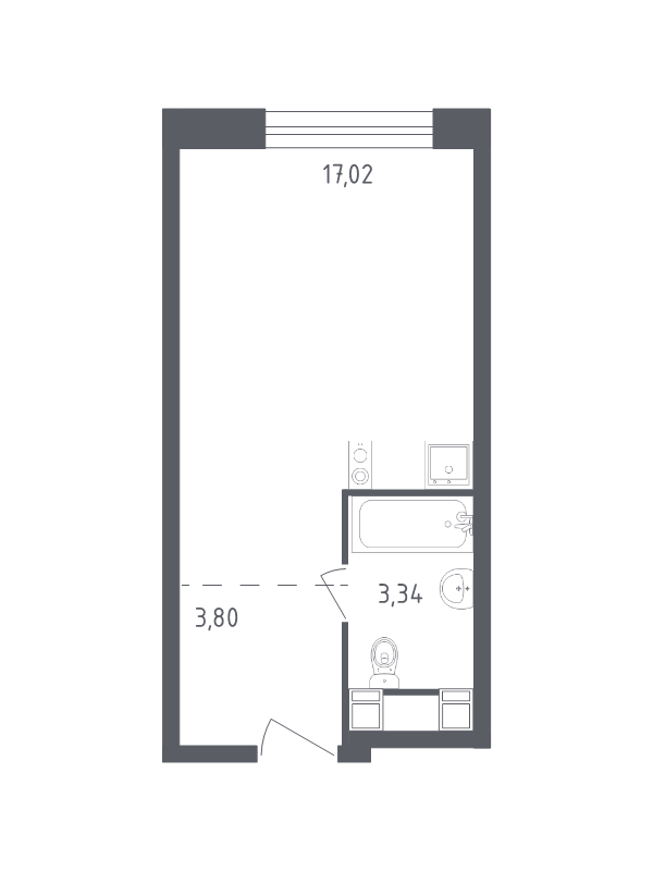 Студия 24,2 м²