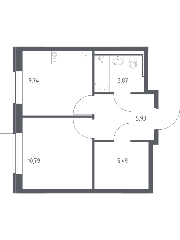 1 ккв 35,8 м²