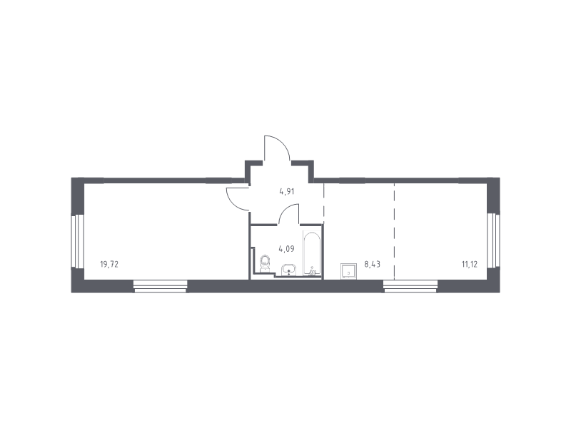 2 ккв (Евро) 47,8 м²