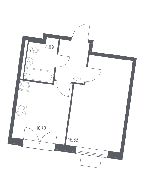 1 ккв 35,4 м²