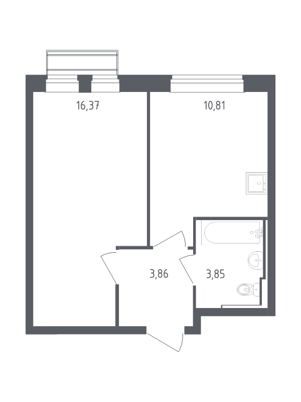 1 ккв 34,9 м²