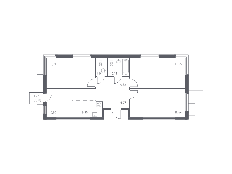 4 ккв (Евро) 81,6 м²