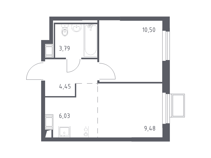 2 ккв (Евро) 33,8 м²