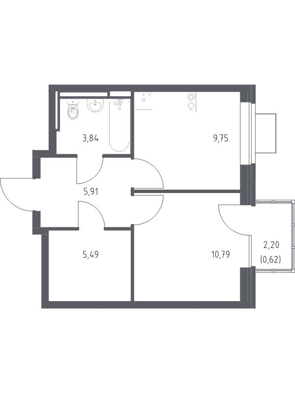 1 ккв 36,4 м²