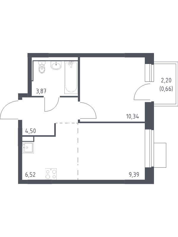2 ккв (Евро) 35,3 м²