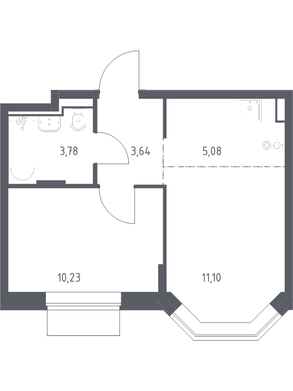 2 ккв (Евро) 33,8 м²