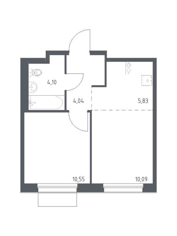 2 ккв (Евро) 34,6 м²