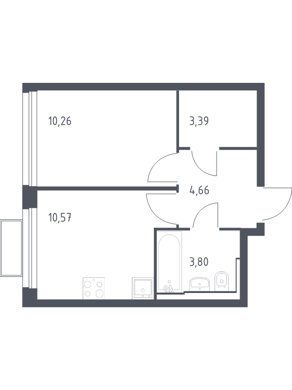 1 ккв 32,7 м²