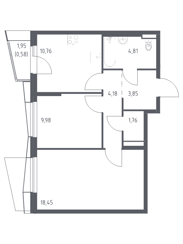 2 ккв 54,4 м²