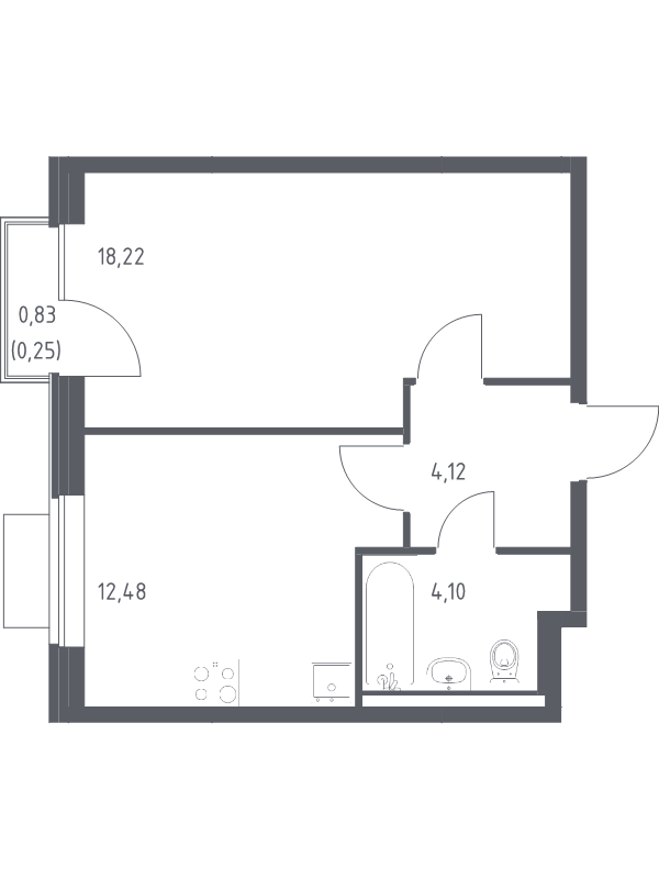 1 ккв 39,2 м²