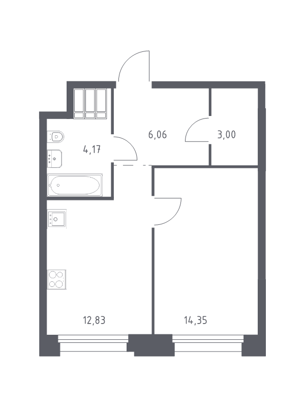 1 ккв 40,4 м²