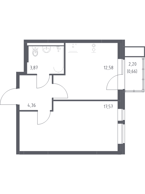 1 ккв 39 м²