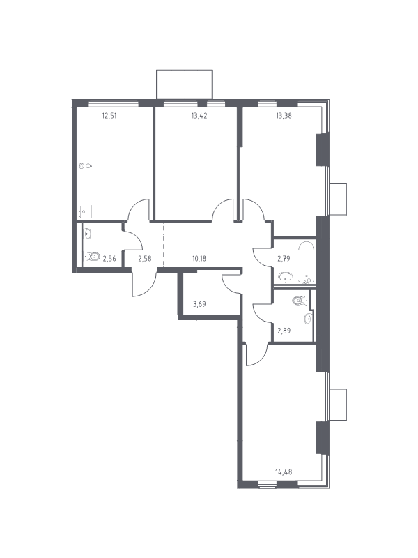 3 ккв 78,5 м²