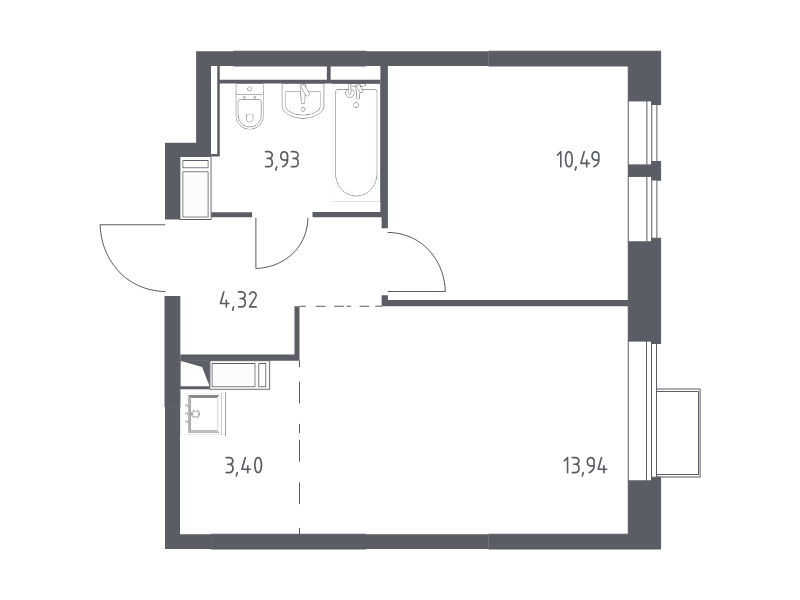 2 ккв (Евро) 36,1 м²