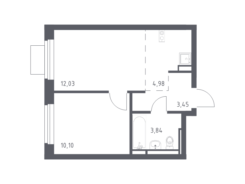 2 ккв (Евро) 34,1 м²