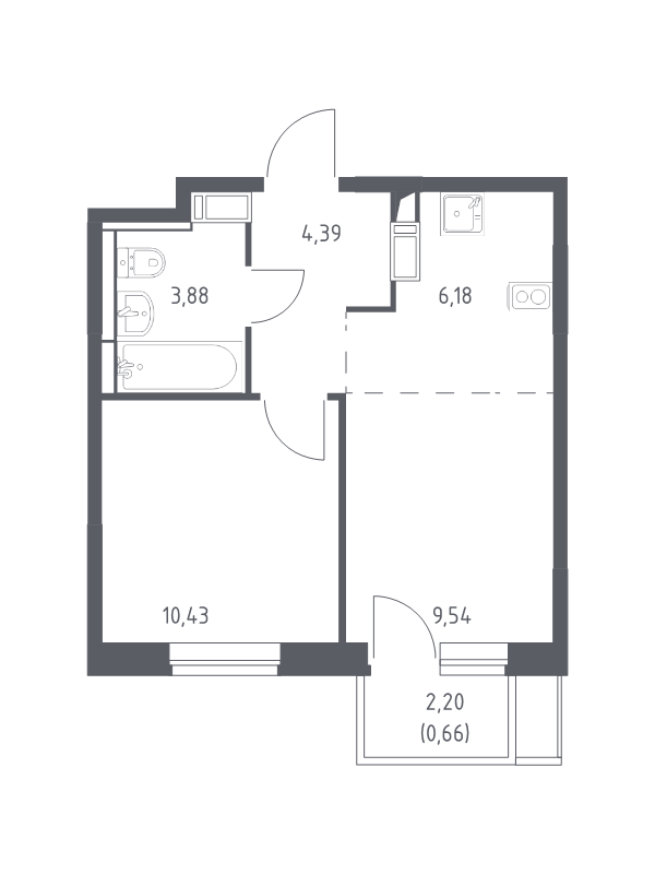 2 ккв (Евро) 35,1 м²