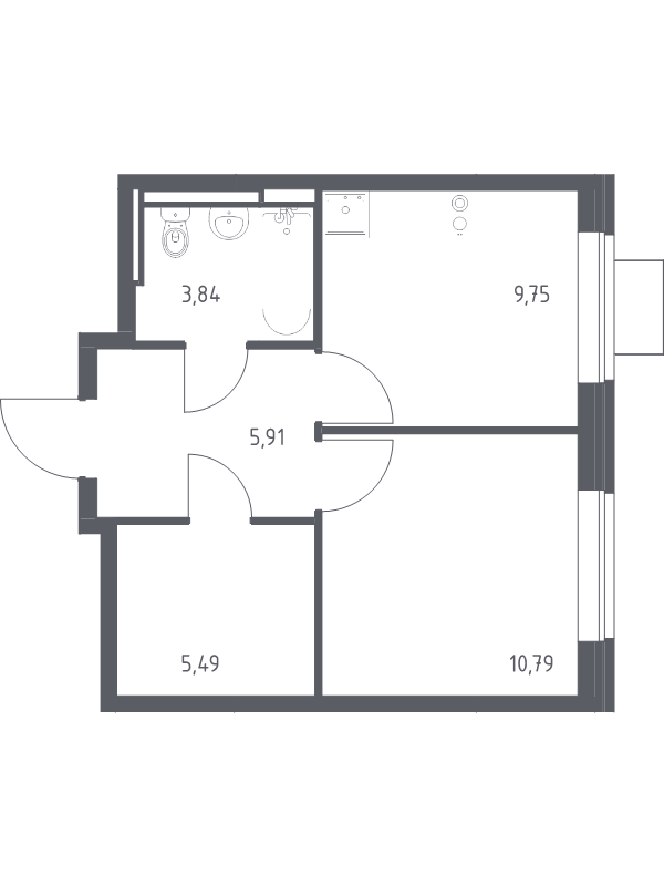 1 ккв 35,8 м²