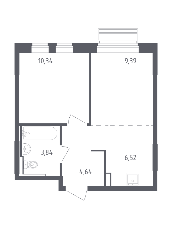 2 ккв (Евро) 34,7 м²