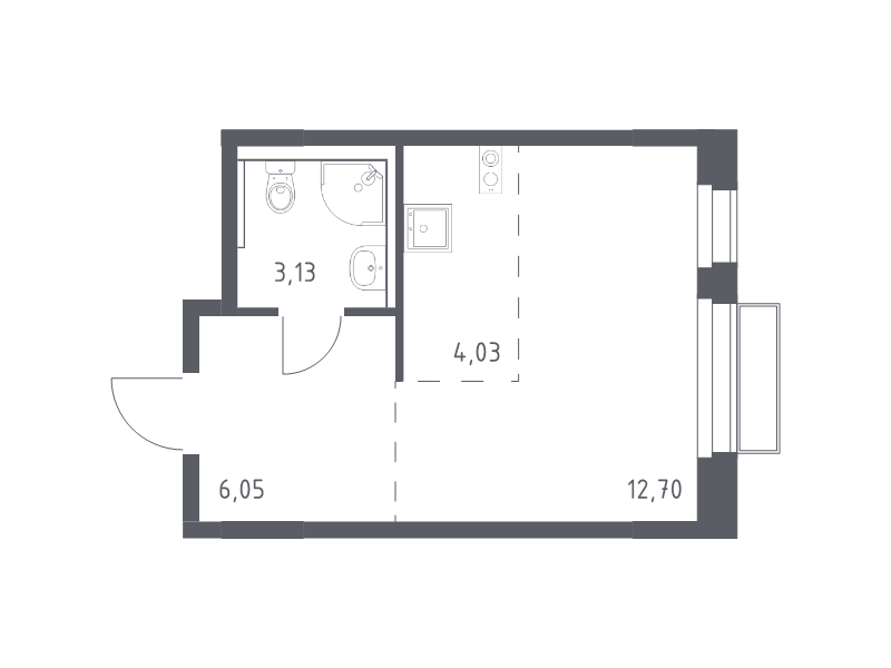 Студия 25,9 м²