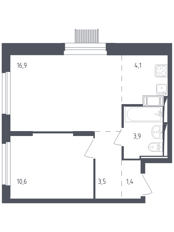 2 ккв (Евро) 39,7 м²