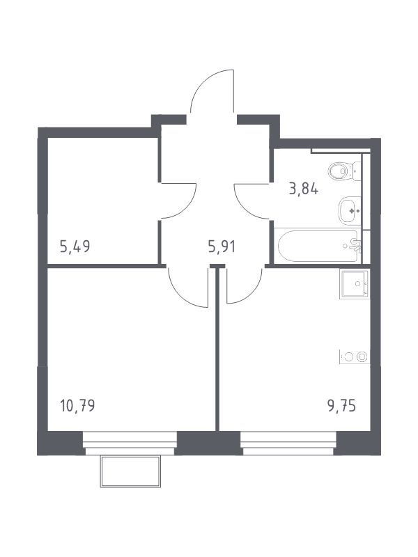 1 ккв 35,1 м²