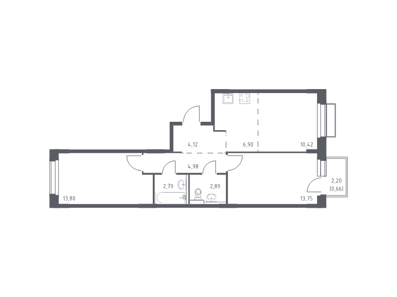 3 ккв (Евро) 60,3 м²