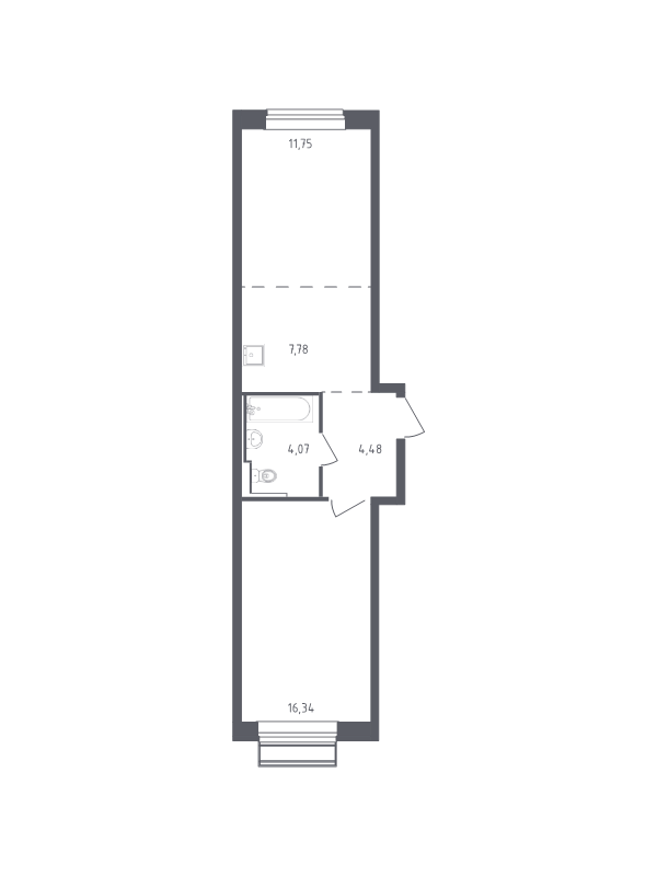 2 ккв (Евро) 44,4 м²