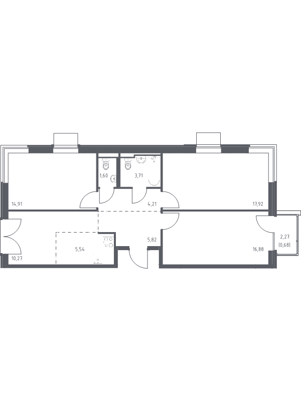 4 ккв (Евро) 81,6 м²