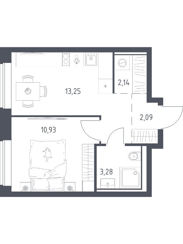 1 ккв 31,7 м²
