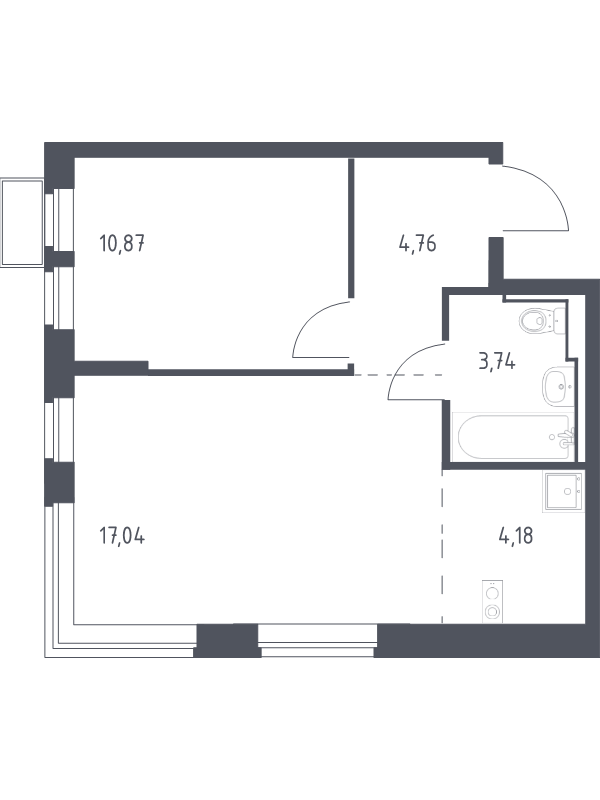 2 ккв (Евро) 40,6 м²