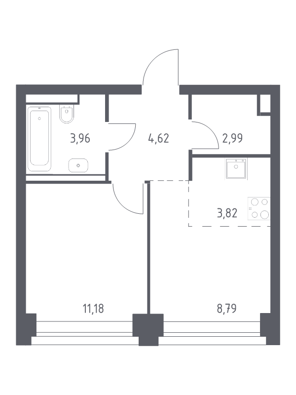 1 ккв 35,4 м²